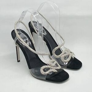 Rene Caovilla 105MM Snake Slingback Sandals size 38.5